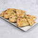 STONE-BAKED GARLIC FLATBREAD WITH CHEESE (V)